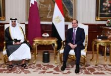 الرئيس عبد الفتاح السيسي والأمير تميم بن حمد آل ثانى أمير دولة قطر