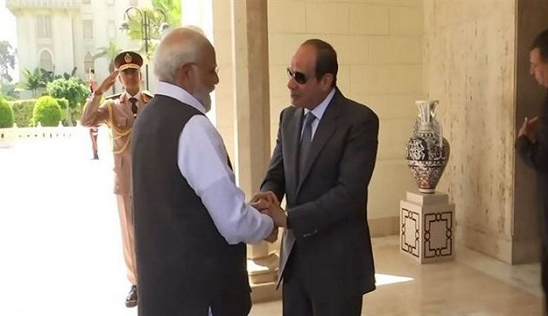 الرئيس عبد الفتاح السيسي يستقبل رئيس وزراء الهند