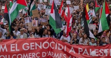مظاهرات فى إسبانيا لدعم غزة