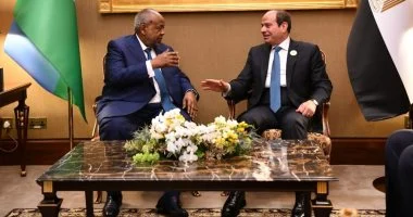 الرئيس عبد الفتاح السيسي مع رئيس جبوتي